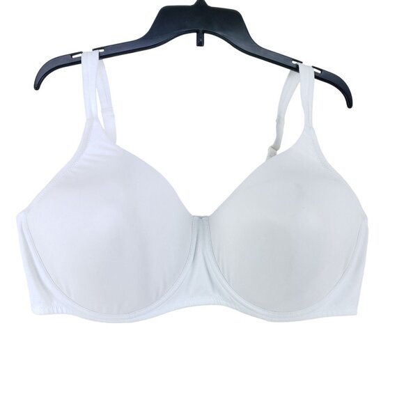 Leading Lady Seamless Full Figure 46DD Padded Underwire T-Shirt Bra White - Picture 1 of 6